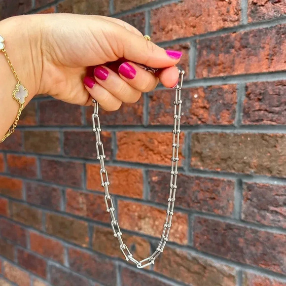 Hardware Graduated Link STAINLESS STEEL Waterproof Necklace - Picture 8 of 16